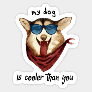 Cool Dog Sticker